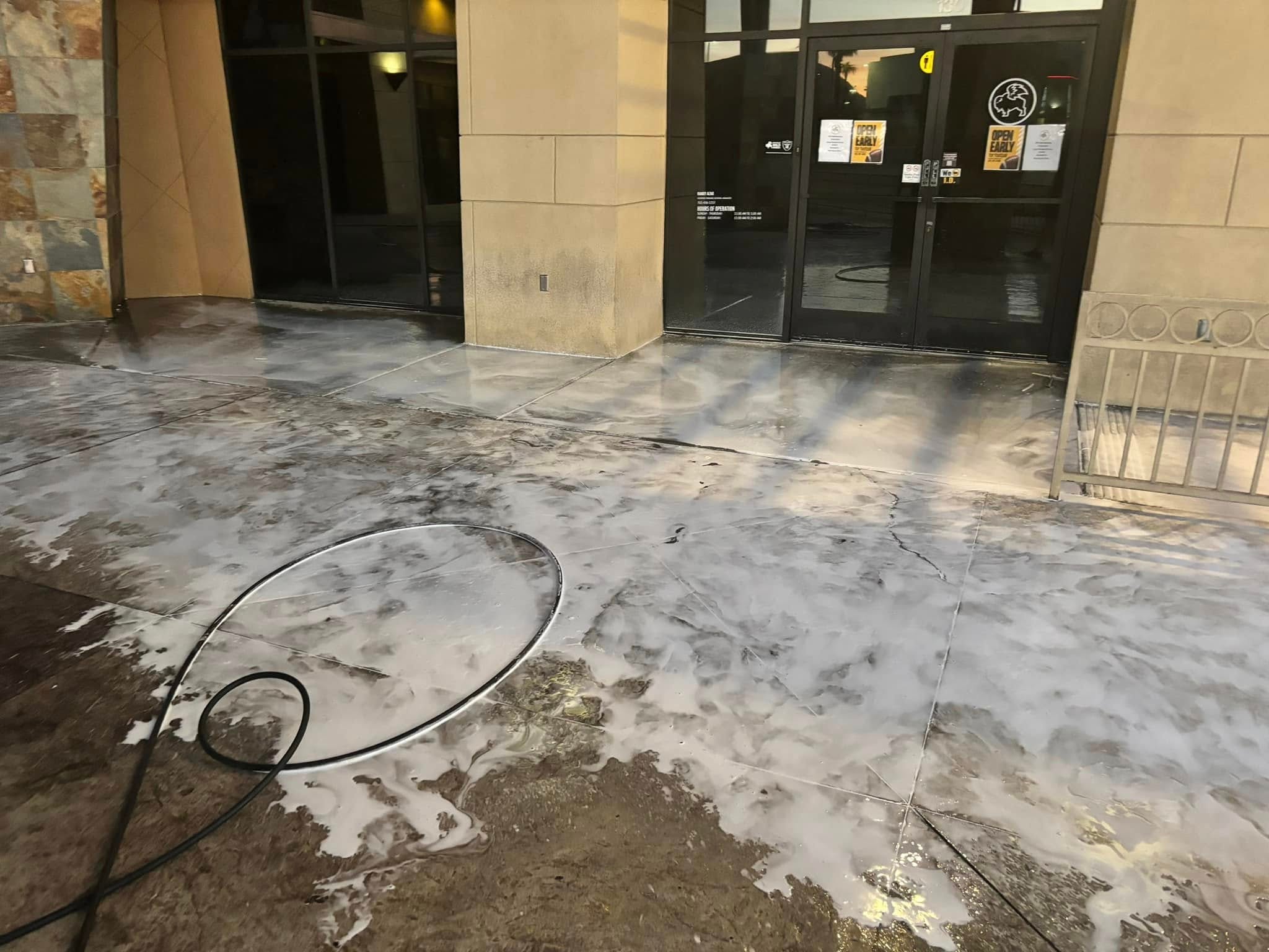 Storefront sidewalk wash