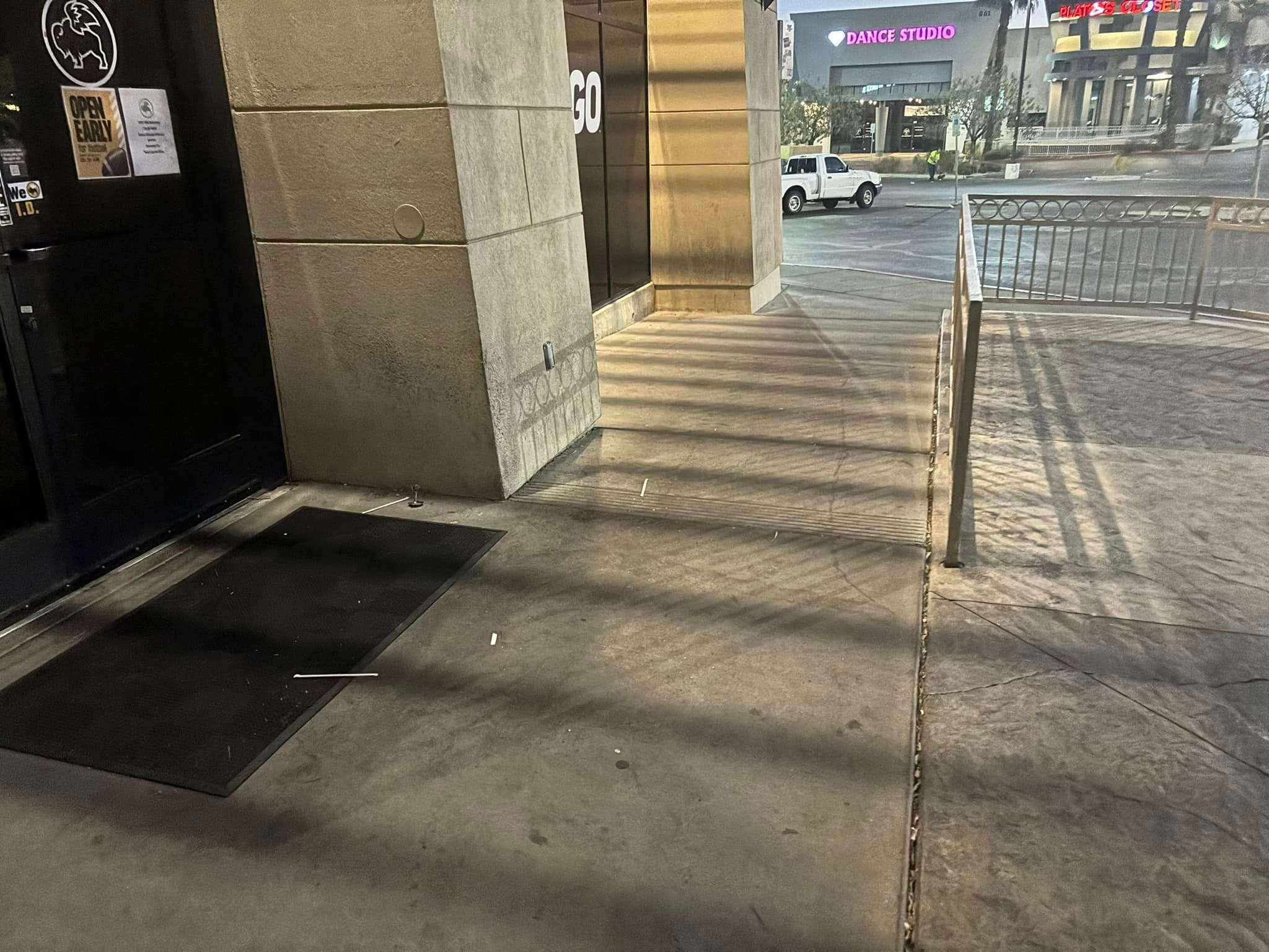 Commercial sidewalk - before